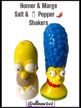 Fox Marge and Homer Simpson Salt & Pepper Shakers